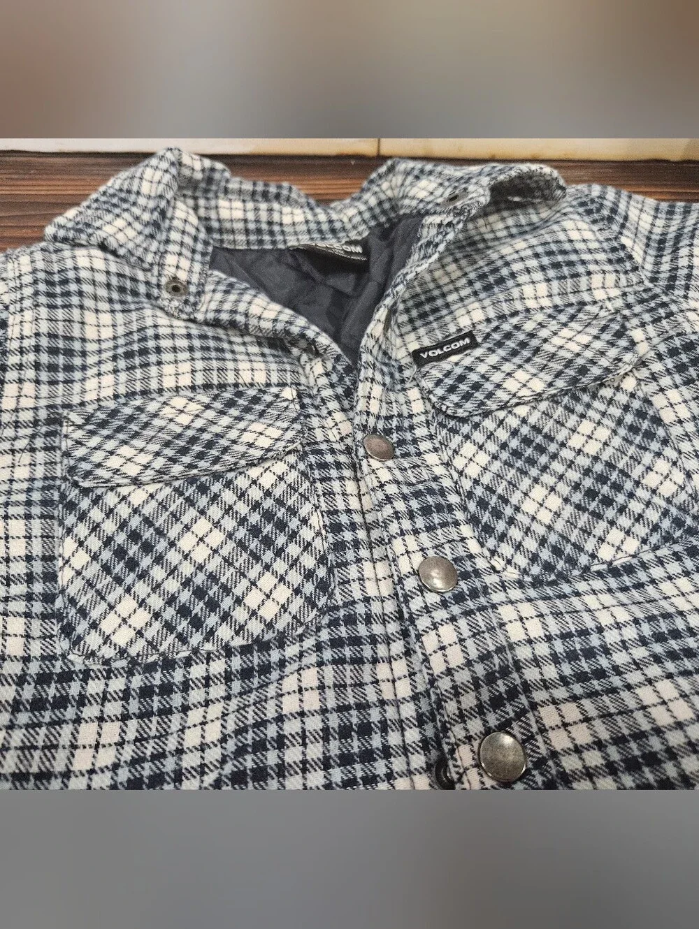 Toddler Plaid Flannel Volcom Jacket Coat 12 Month